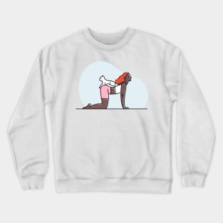 YOGA WITH CAT ILLUSTRATION Crewneck Sweatshirt